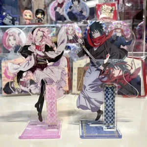 Naruto acrylique ornement Haruno Sakura Sasuke Anime figurine voiture bureau décoration modèle jouet cadeaux d&rsquo;anniversaire pour les Fans de Naruto