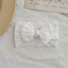 joli bandeau pour nouveau né fille, tricot élastique, turban pour enfants, nœuds en nylon doux, couvre chef pour enfants, accessoires pour cheveux