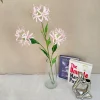 fleurs de lycoris artificielles à 3 têtes, pour la décoration de table de maison, fournitures florales de mariage, vitres, accessoires photo de scène