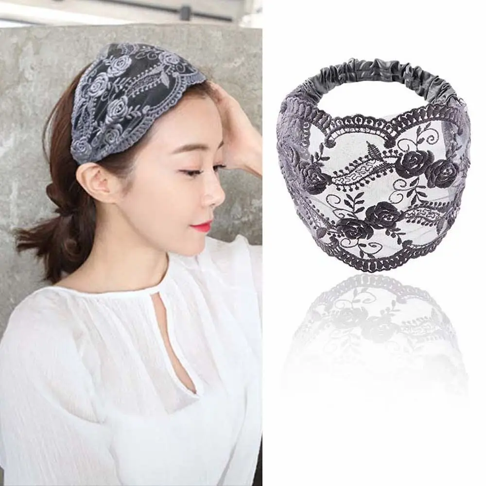 bandeau de sauna en dentelle transparente, cerceau à cheveux en maille légère, bandeaux creux, coiffure de style coréen, tête large sur le côté, rond, mère bandeau de sauna en dentelle transparente, cerceau à cheveux en maille légère, bandeaux creux, coiffure de style coréen, tête large sur le côté, rond, mère