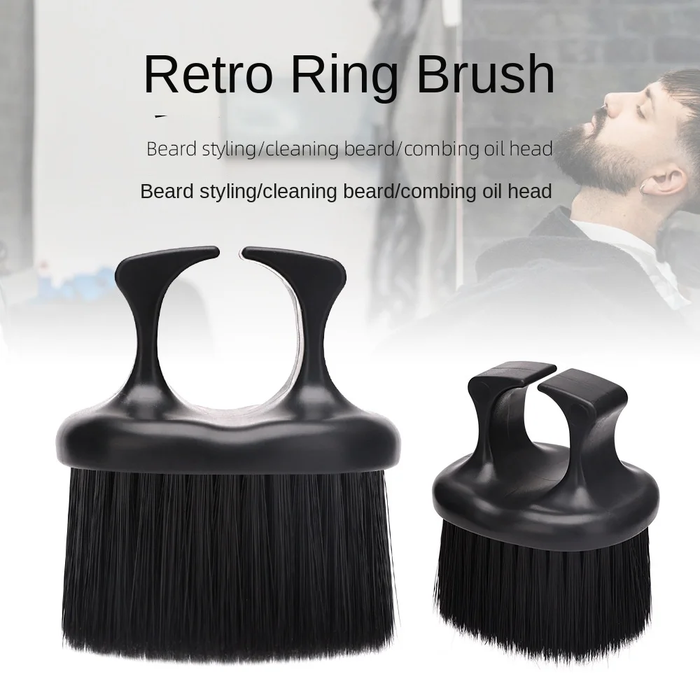 duster de cou à anneau noir pour barbier, brosse à cheveux amples, brosse de coupe de cheveux, brosse de nettoyage de cheveux douce, outils de coiffure duster de cou à anneau noir pour barbier, brosse à cheveux amples, brosse de coupe de cheveux, brosse de nettoyage de cheveux douce, outils de coiffure
