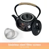 bisinna théière en fonte avec passoire à thé en acier inoxydable bouilloire à eau tasse pour camping en plein air loisirs patio thé bouillant