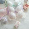 Sous-vêtements japonais pour filles, soutien-gorge sexy en dentelle douce brodée, confortable et respirant