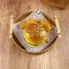papier d'emballage alimentaire, 100 pièces, papier prévient huile verde, jxsandwich, hamburger, frites, outil de cuisson