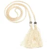 femmes taille ceinture corde style chinois tressé tissé gland mince ceinture femme noeud décoré ceinture chaude décontracté solide noir ceintures