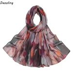 Écharpe en Satin élégante et colorée, écharpe ethnique respirante pour peinture à l’aquarelle, écharpe en Polyester doux teint par nouage pour fête Écharpe en Satin élégante et colorée, écharpe ethnique respirante pour peinture à l’aquarelle, écharpe en Polyester doux teint par nouage pour fête