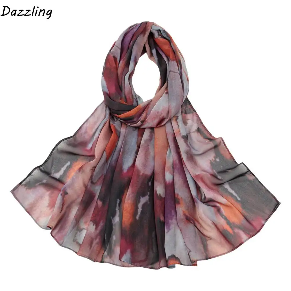 Écharpe en Satin élégante et colorée, écharpe ethnique respirante pour peinture à l’aquarelle, écharpe en Polyester doux teint par nouage pour fête Écharpe en Satin élégante et colorée, écharpe ethnique respirante pour peinture à l’aquarelle, écharpe en Polyester doux teint par nouage pour fête