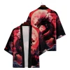 kimono japonais dragon imprimé cardigan chemise asiatique streetwear robe kimonos harakuju samouraï costume hommes haori yukata