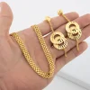 ensemble collier et boucles d'oreilles de dubaï, couleur or africain, ensembles de bijoux à la mode, fête de mariage, ensembles de bijoux de luxe éthiopiens pour femmes