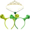 Fiona – bandeau couronne de Cosplay avec oreilles, accessoires de Costume, déguisement pour femmes adultes, accessoires fantaisie de carnaval d&rsquo;halloween