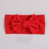 bandeau de sauna rouge pour bébés filles, accessoires pour cheveux, nœud solide, turban pour enfants