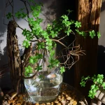 Plante artificielle japonaise suspendue, 100cm, horloge, feuille verte, plante verte, cheval, bois ivre, accessoires de décoration pour la maison