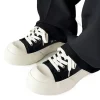 hommes à semelles épaisses grand bout rond baskets couple anti dérapant porter des chaussures de plein air femmes polyvalent à la mode décontracté unisexe conseil chaussures