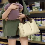 Sac à main Style coréen pour maman, bandoulière réglable, sac à couches de grande capacité, fourre-tout en toile multi-compartiments de rue