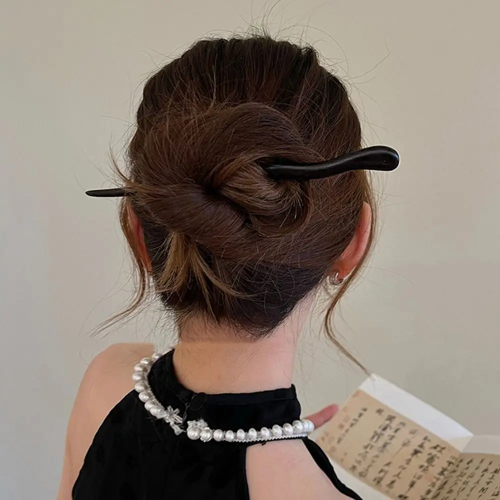 coiffure vintage pour fille, cheongsam hanfu, épingle à cheveux en bois, bâton de cheveux, fourchette à cheveux de style chinois, accessoires pour cheveux coiffure vintage pour fille, cheongsam hanfu, épingle à cheveux en bois, bâton de cheveux, fourchette à cheveux de style chinois, accessoires pour cheveux