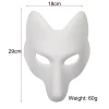 masque de renard en cuir bricolage, masques kabuki kitsune, anime japonais, irritation, cosplay, masade, accessoires de fêtes tim, accessoire de costume