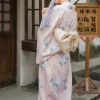 yukata japonais traditionnel classique geisha kimono obi ceinture sakura imprimé cummerbunds nœud papillon noble rétro ceinture japonaise