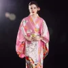 Costume de Cosplay Kimono japonais traditionnel imprimé Floral élégance Sakura fille robe Kimono Style asiatique japonais Costume de Cosplay Kimono japonais traditionnel imprimé Floral élégance Sakura fille robe Kimono Style asiatique japonais