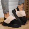 pantoufles chaudes d'hiver pour femmes, style coréen, semelle épaisse, doublure polaire, bottes chaudes, populaires ins, pantoufles de chambre à coucher en plein air, tendance