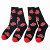 nouveau anime uzumaki naruto ninja cosplay chaussettes akatsuki rouge nuage tube chaussettes haute qualité coton chaussettes pour hommes femmes fans cadeaux