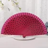 Éventail pliant en bois à points, accessoires pour vêtements, flamenco, spectacles danse classique espagnole,