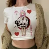 camiseta de anime japonés nezuko para mujer tanjirou kamado camiseta recortada de manga femenina kimetsu no yaibatop