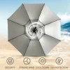 parapluie à long manche avec ventilateur usb rechargeable uv vent et eau parasol de pêche résistant au soleil parasol de golf parasol soleil
