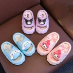Tongs coordonnantes d’intérieur et d’extérieur pour filles, pantoufles de maison de dessin animé mignon, Cinnamoroll Kuromi my Melody, été Tongs coordonnantes d’intérieur et d’extérieur pour filles, pantoufles de maison de dessin animé mignon, Cinnamoroll Kuromi my Melody, été