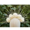 light up halo couronne sunburst blanc rose bandeau déesse du soleil led couronne bandeau lueur casque fête cheveux accessoires pour les femmes