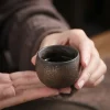 tasse à thé en céramique de style japonais, tasse simple, tasse d'appréciation de thé, grès rétro, petite tasse à thé kung fu