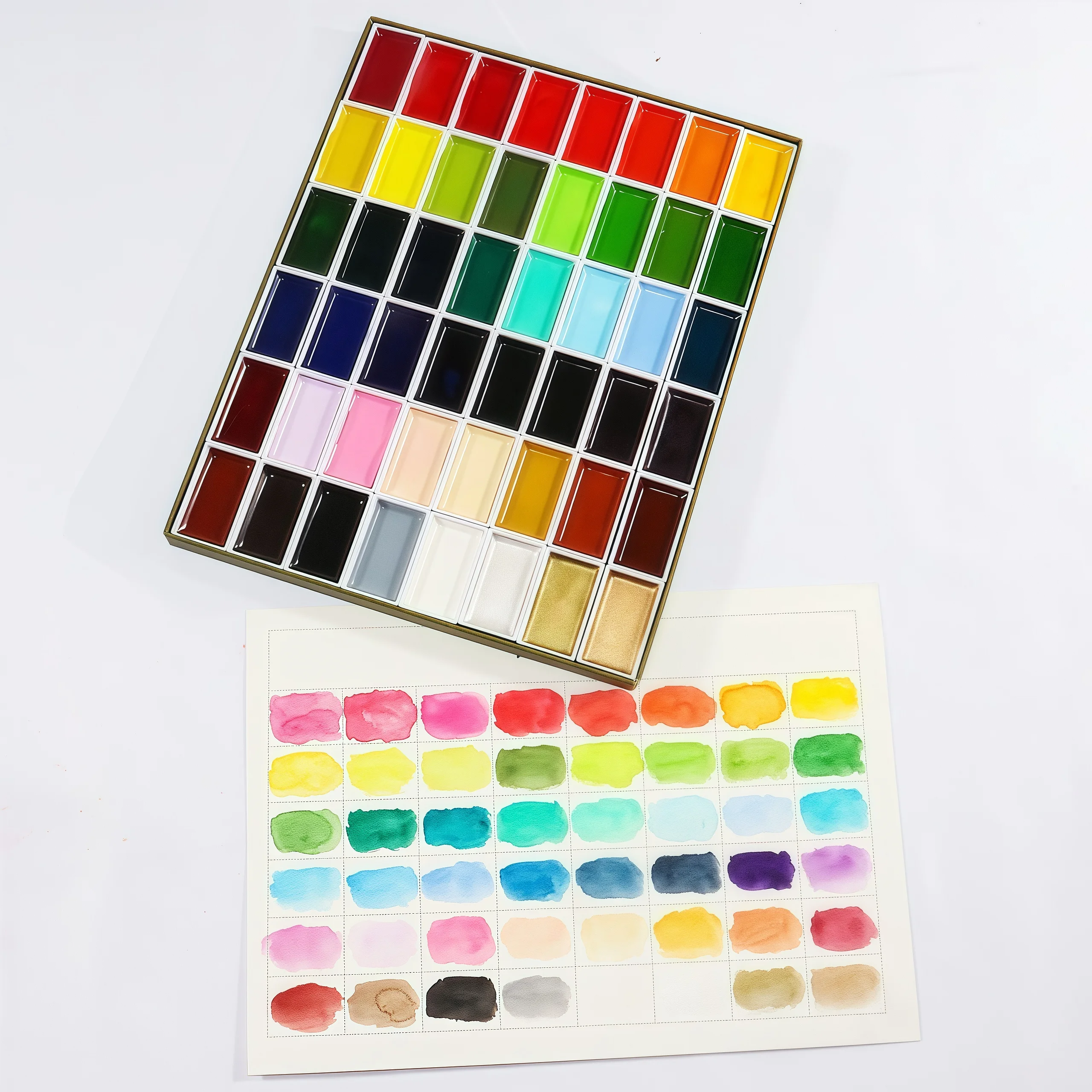 peinture aquarelle professionnelle 24/48 couleurs, peinture japonaise, boîte portable, peintures à l'aquarelle pour professionnels ou débutants peinture aquarelle professionnelle 24/48 couleurs, peinture japonaise, boîte portable, peintures à l'aquarelle pour professionnels ou débutants