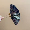 Épingles à cheveux brodées de fleurs pour femmes, bâtons carrés en forme d'éventail, baguettes rétro de style palais, accessoires de couvre chef tendance z