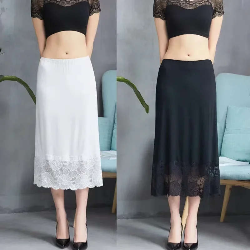 robe d'été en soie glacée pour femmes, 3 longueurs, demi slip, taille haute, élastique, anti pénétration, doublure de sous jupe robe d'été en soie glacée pour femmes, 3 longueurs, demi slip, taille haute, élastique, anti pénétration, doublure de sous jupe