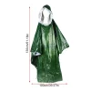 poncho de pluie d'urgence imperméable, couverture thermique pe, housse imperméable à capuche pour camping en plein air, randonnée, voyage, moto, équipement de pluie