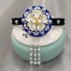 mode fleur coréenne bandeau perle perlée hanbok bandeau style ethnique traditionnel scène danse cheveux cerceau enfants