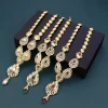 ensembles de bijoux arabes maroc collier ras du cou dangler boucle d'oreille bracelet bague couleur or ethnique femmes charme bijoux