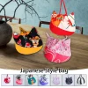 Mini sac de poignet à nœud japonais portable pour femme, sac à main simple, sac à main, sac à provisions, poudres pour clés de téléphone, accessoires kimono Mini sac de poignet à nœud japonais portable pour femme, sac à main simple, sac à main, sac à provisions, poudres pour clés de téléphone, accessoires kimono