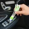 nettoyeur d'aération de voiture multifonction, mini plumeau de ventilation en micro fiber à double extrémité, housse en tissu amovible, brosse de nettoyage portable pour voiture