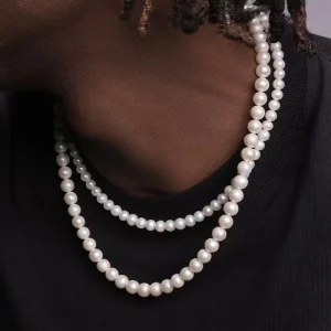 Collier de perles pour hommes et filles, Simple, fait à la main, bijoux tendance pour femmes et filles, colliers de Banquet de mariage, nouvelle collection 2022 Collier de perles pour hommes et filles, Simple, fait à la main, bijoux tendance pour femmes et filles, colliers de Banquet de mariage, nouvelle collection 2022