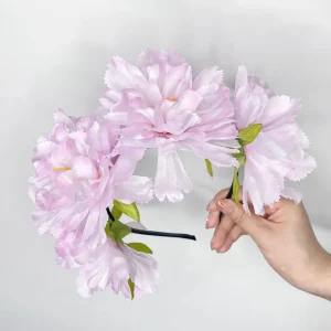 Guirlande de mariée Style bohémien, ornements de cheveux doux, cerceau de fleurs, couvre-chef réglable, coiffure de vacances en bord de mer Guirlande de mariée Style bohémien, ornements de cheveux doux, cerceau de fleurs, couvre-chef réglable, coiffure de vacances en bord de mer
