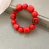 bracelet coréen en perles acryliques, carré irrégulier, rond, géométrique, pour femmes européennes et américaines, accessoires à main