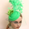 mariée violet voiles pilulier fasciantor accessoires femmes maille fête mariage chapeau casquette fille spectacle course fleur casque pince à cheveux