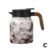 théière de style chinois, bouilloire à thé en acier bleu et blanc avec thé, bouilloire en porcelaine, filtre d'eau de 1000ml k1t4