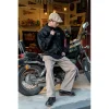 veste de vol à col rabattu pour hommes, uniforme militaire américain, manteau happator, veste de moto cargo pour hommes, qualité, automne