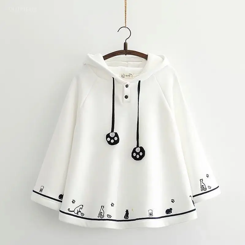 ponchos japonais, vêtements d'automne et d'hiver, vestes mignonnes pour femmes, oreilles de chat, manteaux surdimensionnés à capuche, hauts y2k, capes douces à la mode 49c648 ponchos japonais, vêtements d'automne et d'hiver, vestes mignonnes pour femmes, oreilles de chat, manteaux surdimensionnés à capuche, hauts y2k, capes douces à la mode 49c648