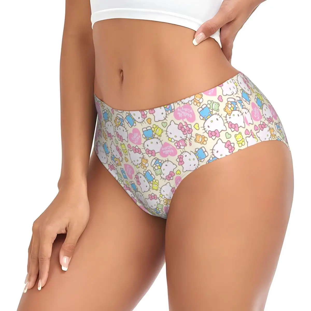 hello kitty pour femmes personnalisées, culottes bleues, sous vêtements roses doux et mignons pour femmes hello kitty pour femmes personnalisées, culottes bleues, sous vêtements roses doux et mignons pour femmes