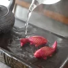 carpe koi à couleurs changeantes, ornements créatifs pour table à thé, décorations, rapport à deux poissons, bonheur, accessoires de service à thé zen