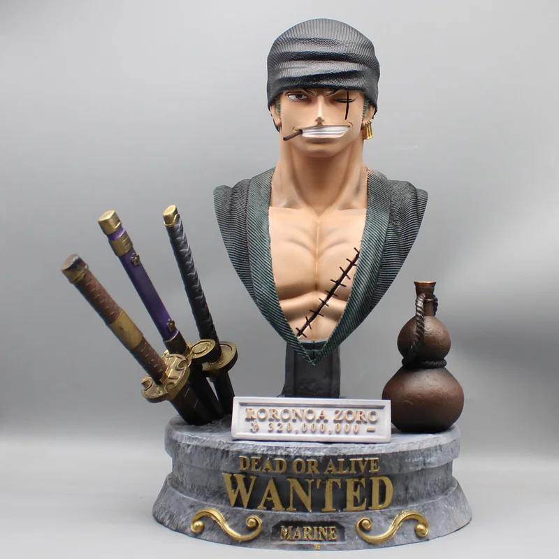 Roronoa Zoro Anime Bust Action Figure Modèle, Grande Statue Collection, Décoration De Bureau, Ornement Jouets, Cadeaux Garçons, 37.5cm, 1 Pc Roronoa Zoro Anime Bust Action Figure Modèle, Grande Statue Collection, Décoration De Bureau, Ornement Jouets, Cadeaux Garçons, 37.5cm, 1 Pc