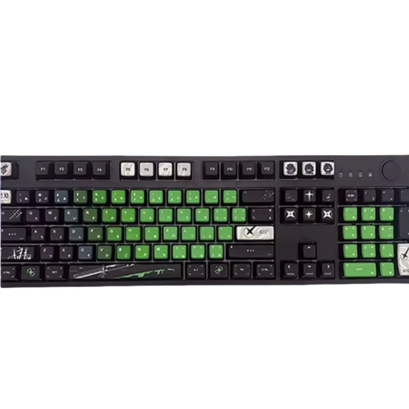 touches de clavier mécaniques personnalisées sur le thème du samouraï japonais, sublimation de texte, pbt transparent à quatre côtés touches de clavier mécaniques personnalisées sur le thème du samouraï japonais, sublimation de texte, pbt transparent à quatre côtés