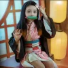 costume de cosplay anime nezuko 2025o, kimono demon slayer, perruques, cheveux, halloween, carnaval, tenue pour femme